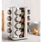 Draaibare RVS kruidenrek met 16 potjes