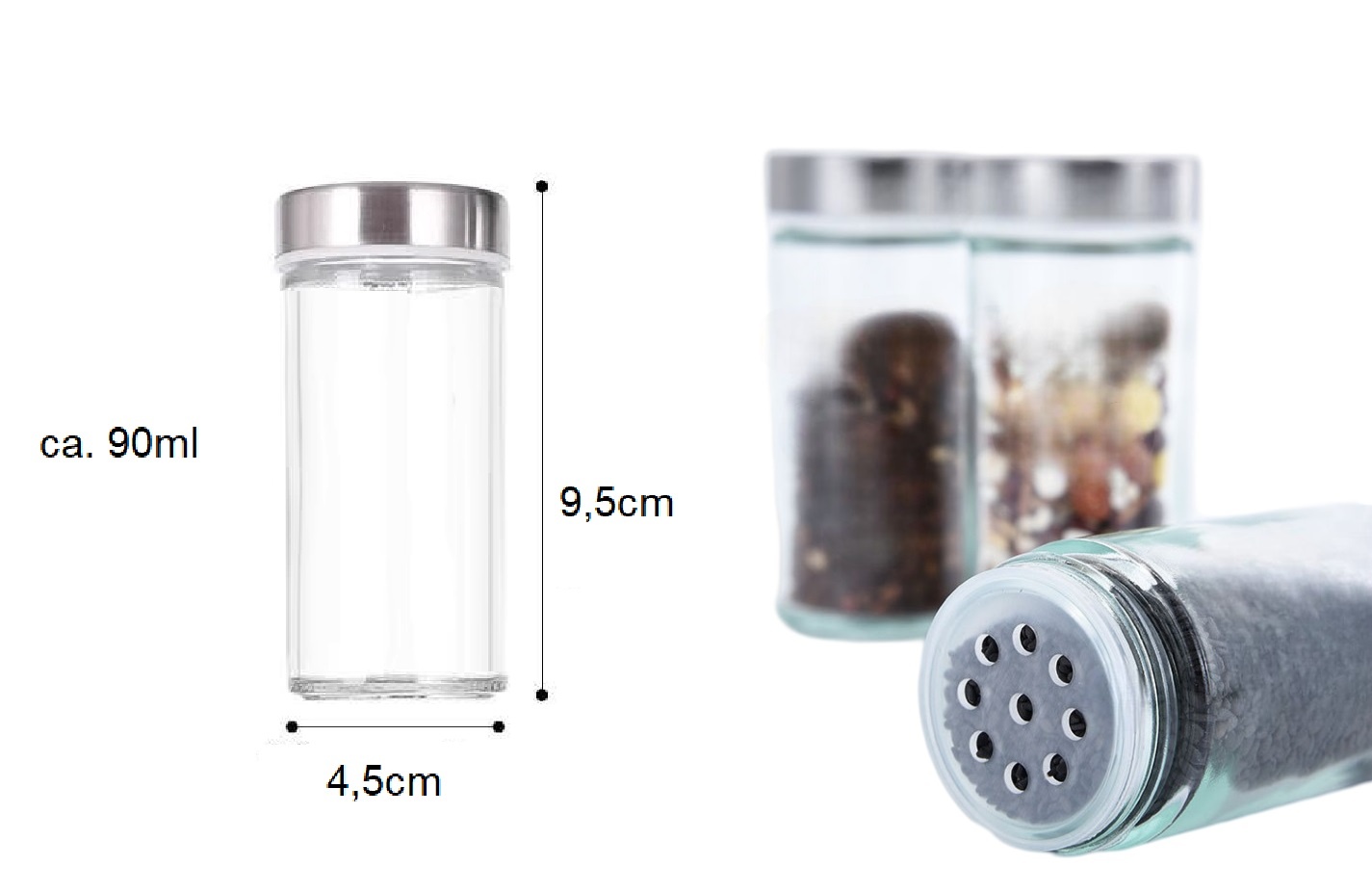 Draaibare RVS kruidenrek met 16 potjes