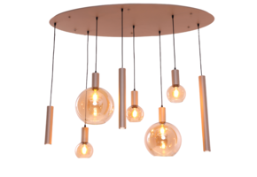 Hanglamp Aura  - Champagne - 8 lichts - Ovaal