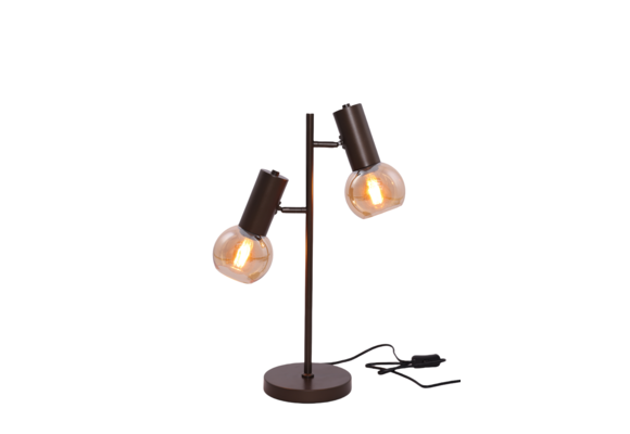 Tafellamp Aura  - Bruin - 2 lichts