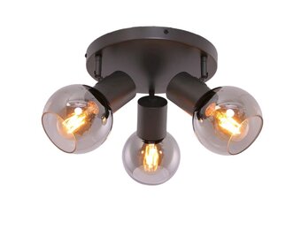 Plafondlamp Aura - Metallic grijs - 3 lichts