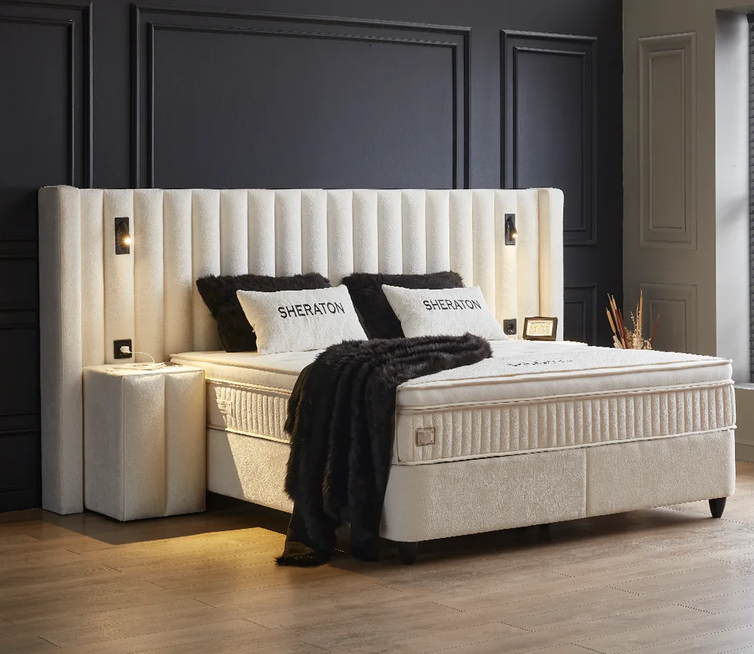 Boxspring Sheraton - Wit - incl. matras