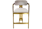 Barstoel Tribanto Velvet Taupe stof - Goud