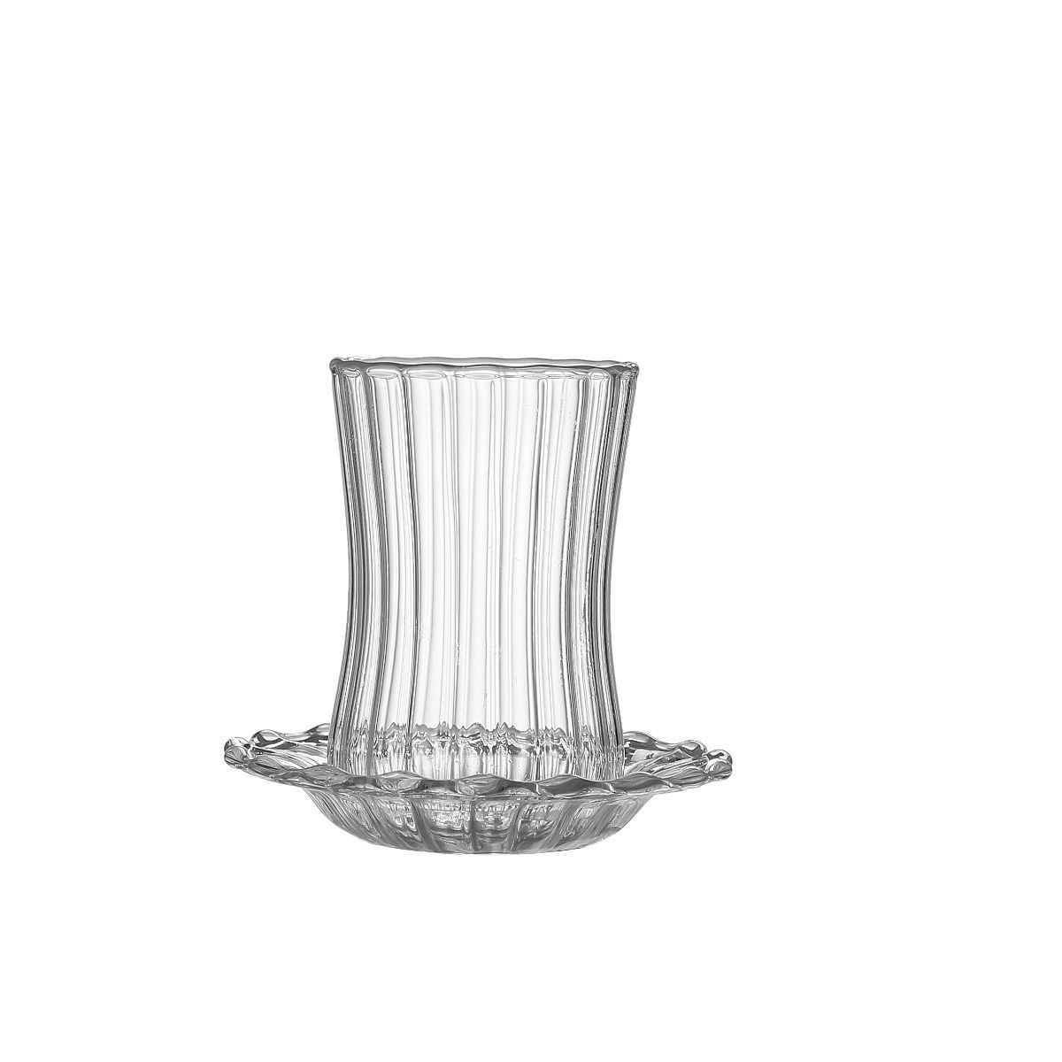 Turkse theeglazen Osuna met schaaltjes - 6-delig