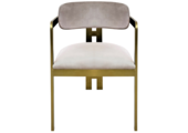 Eetkamerstoel Tribanto Velvet Taupe stof - Goud