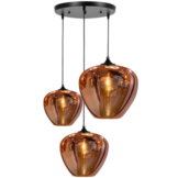 Hanglamp Apples Koper glas  3 lichts