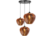 Hanglamp Apples Koper glas  3 lichts