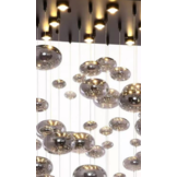 Hanglamp Bubbles Smoke glas  - Vierkant