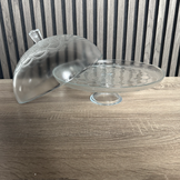 Glazen taarthouder / plateau met deksel 30 cm - Dante