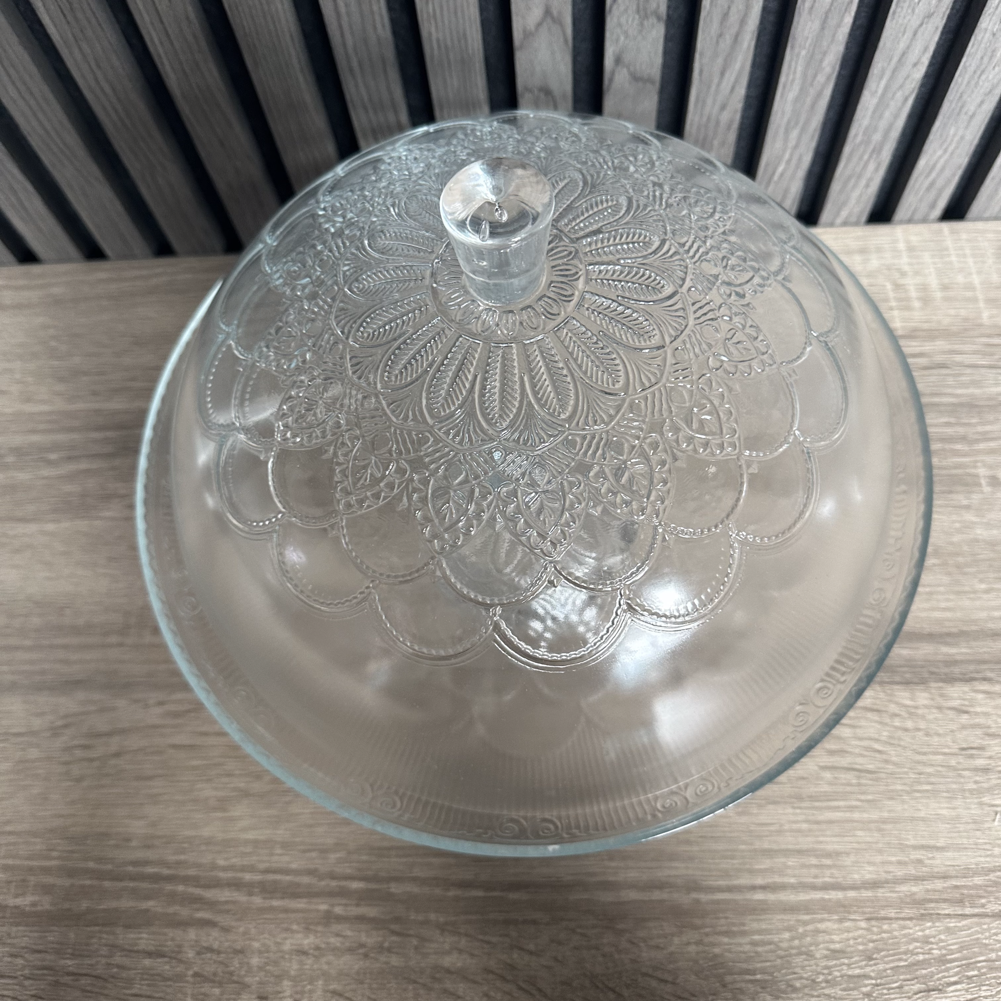 Glazen taarthouder / plateau met deksel 30 cm - Dante