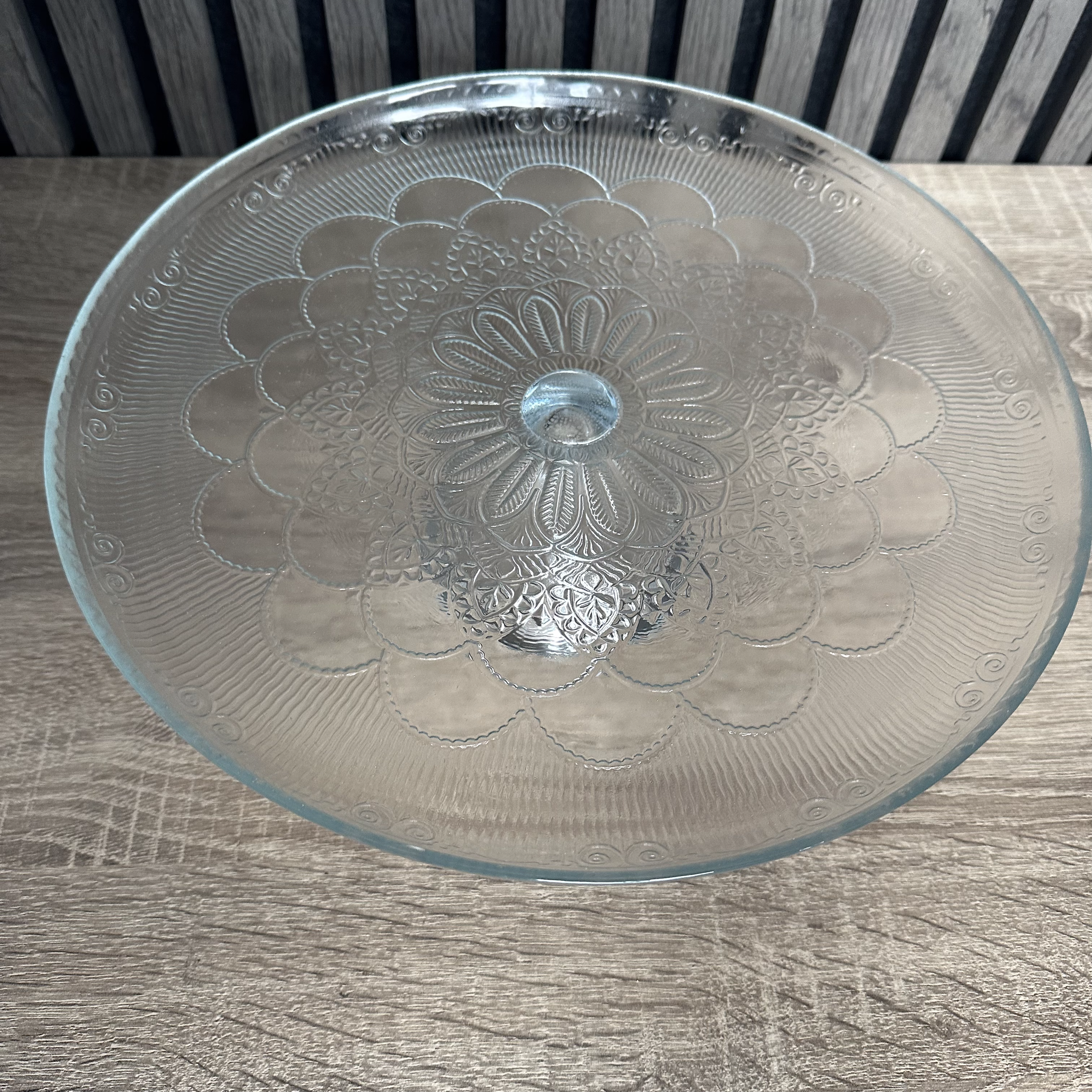 Glazen taarthouder / plateau met deksel 30 cm - Dante