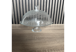 Glazen taarthouder / plateau met deksel 30 cm - Alinea