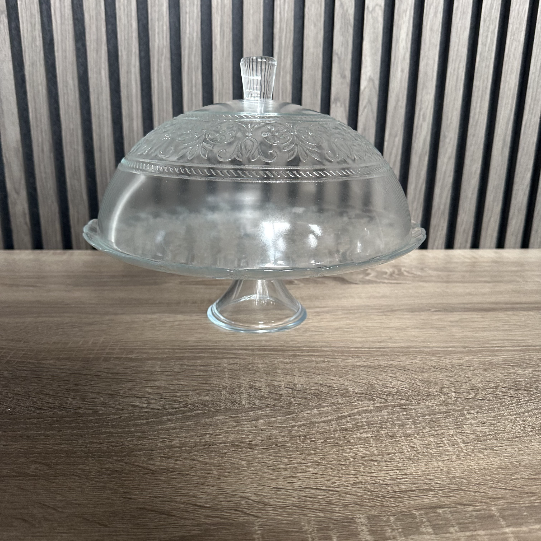 Glazen taarthouder / plateau met deksel 30 cm - Alinea