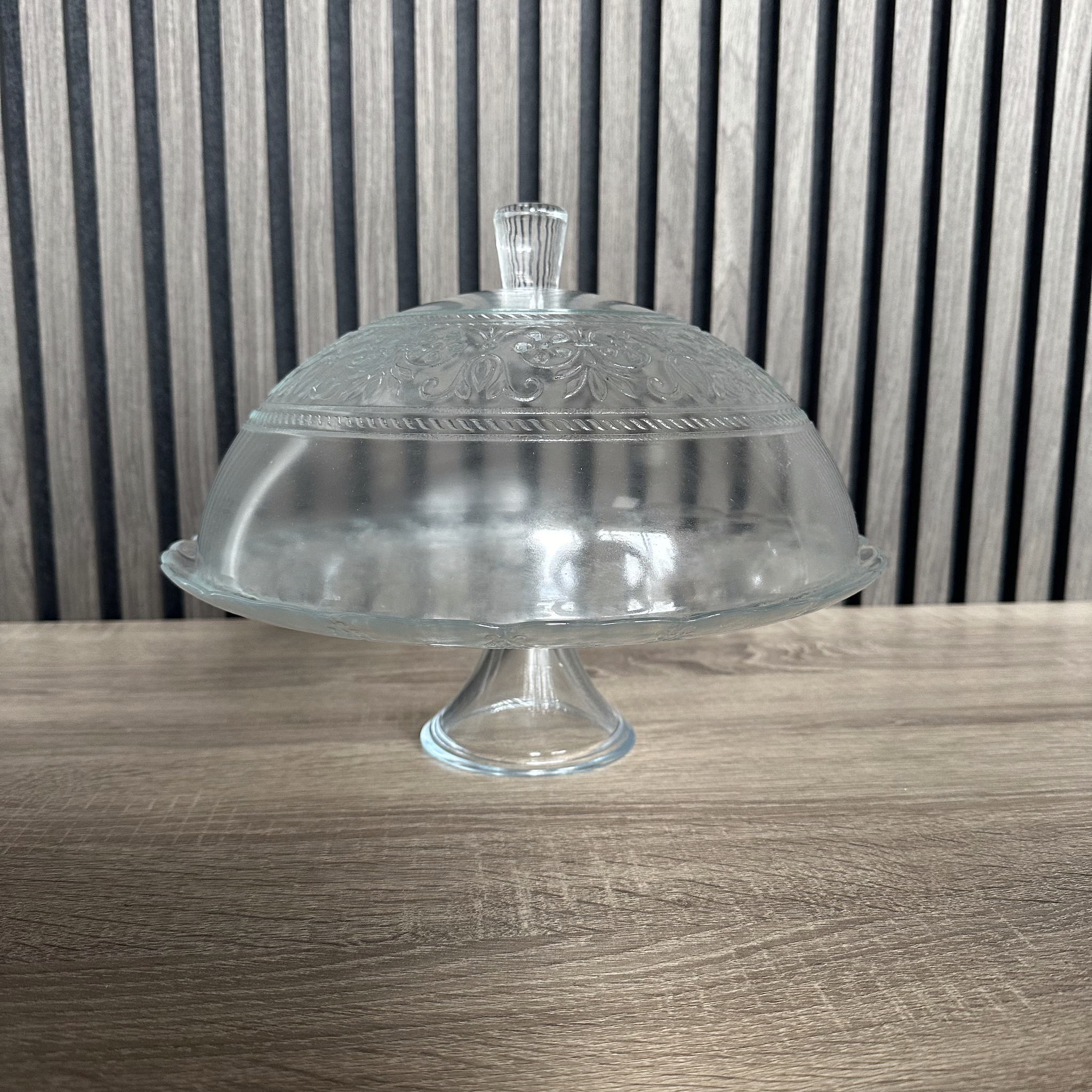 Glazen taarthouder / plateau met deksel 30 cm - Alinea