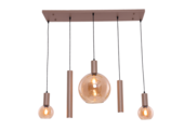 Hanglamp Aura  - Champagne - 5 lichts - Rechthoekig
