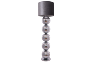 Bollenlamp - Zilver - Vloerlamp - Ronde Voet - brede bollen