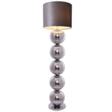 Bollenlamp - Zilver - Vloerlamp - Ronde Voet - brede bollen