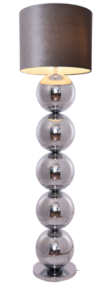 Bollenlamp - Zilver - Vloerlamp - Ronde Voet - brede bollen