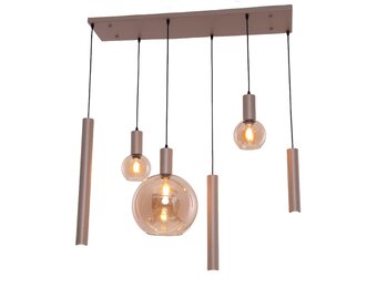 Hanglamp Aura  - Champagne - 6 lichts - Rechthoekig