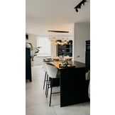 Hanglamp Apples Amber glas  10 lichts - Ovaal