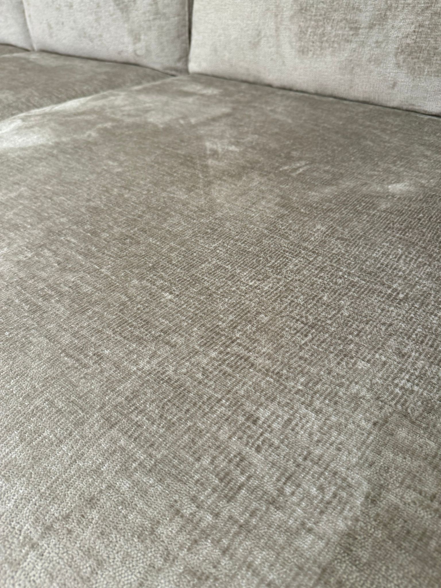 U-bank Oriane - Taupe chenille - Ronde lounge