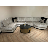 U-bank Oriane - Taupe chenille - Ronde lounge