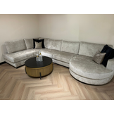 U-bank Oriane - Taupe chenille - Ronde lounge