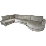 U-bank Oriane - Taupe chenille - Ronde lounge