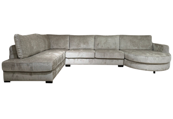 U-bank Oriane - Taupe chenille - Ronde lounge