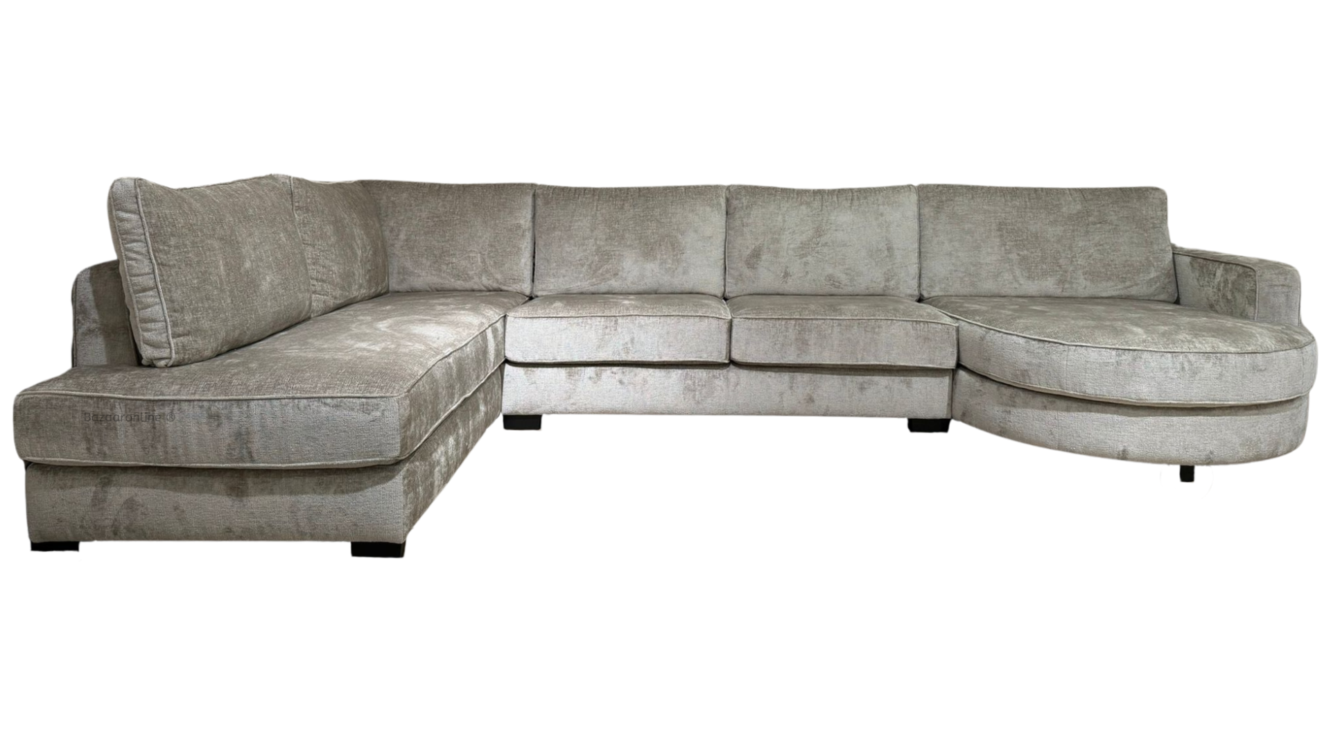 U-bank Oriane - Taupe chenille - Ronde lounge