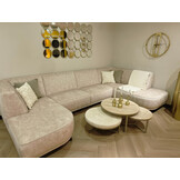 U-bank Reine - Crème velvet - Ronde eilanden