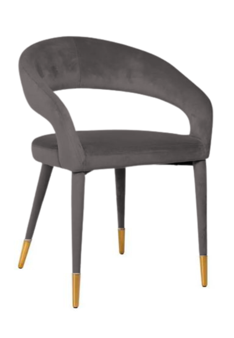 Eetkamerstoel Giulio Stone Grijs Velvet - Quartz 101