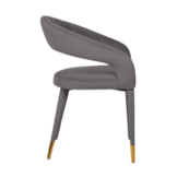 Eetkamerstoel Giulio Stone Grijs Velvet - Quartz 101