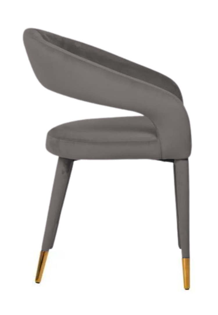 Eetkamerstoel Giulio Stone Grijs Velvet - Quartz 101