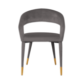 Eetkamerstoel Giulio Stone Grijs Velvet - Quartz 101