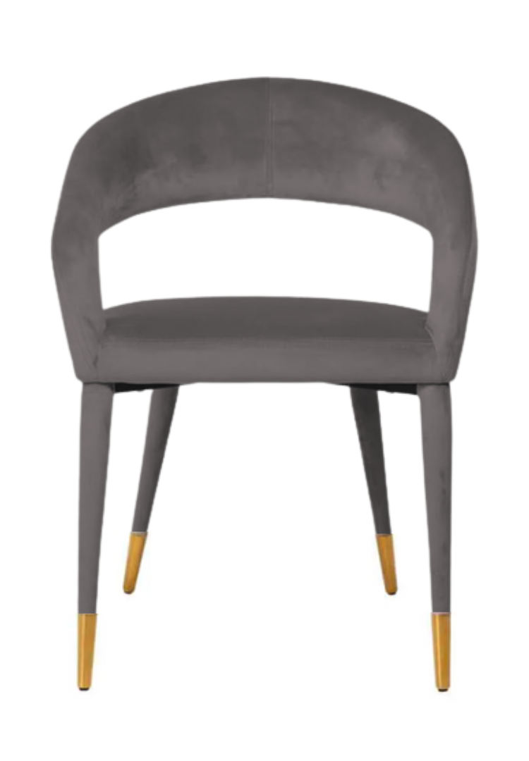 Eetkamerstoel Giulio Stone Grijs Velvet - Quartz 101