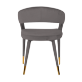 Eetkamerstoel Giulio Stone Grijs Velvet - Quartz 101
