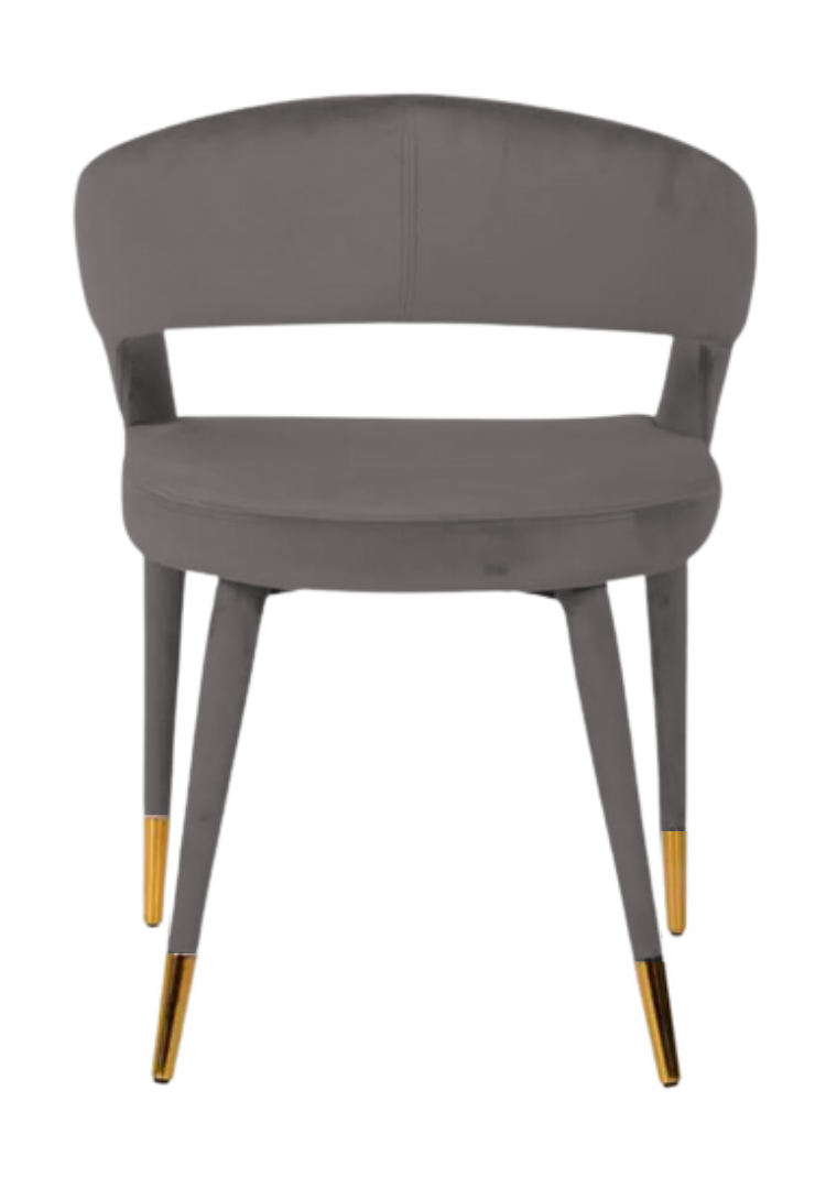 Eetkamerstoel Giulio Stone Grijs Velvet - Quartz 101