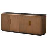 Dressoir Goldtown | Zwart Eiken Fineer - 200 x 40 x 80 cm