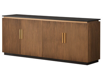 Dressoir Goldtown | Zwart Eiken Fineer