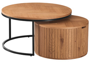 Salontafel Lis Rond - Natuurlijk eiken fineer