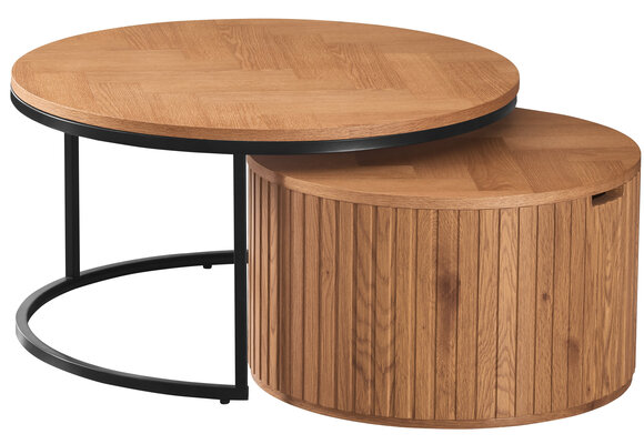 Salontafel Lis Rond - Natuurlijk eiken fineer