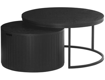 Salontafel Lis Rond - Zwart eiken fineer