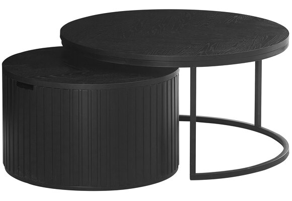 Salontafel Lis Rond - Zwart eiken fineer