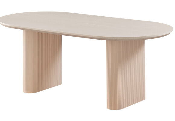 Eettafel Ovada | Gebroken Wit Eiken Fineer | 200 cm