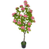 Kunsthortensia Boom 140 cm - Donkerroze