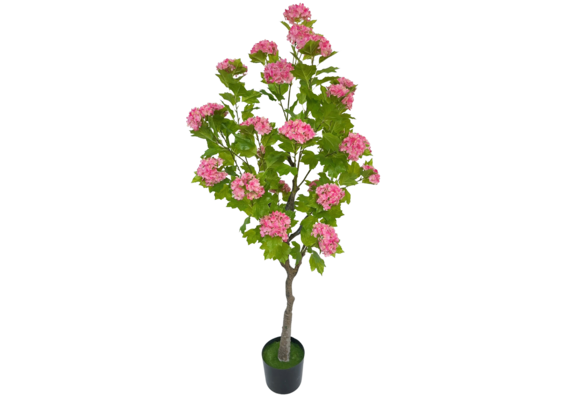 Kunsthortensia Boom 140 cm - Donkerroze
