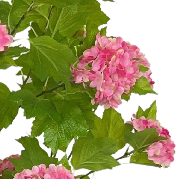 Kunsthortensia Boom 140 cm - Donkerroze