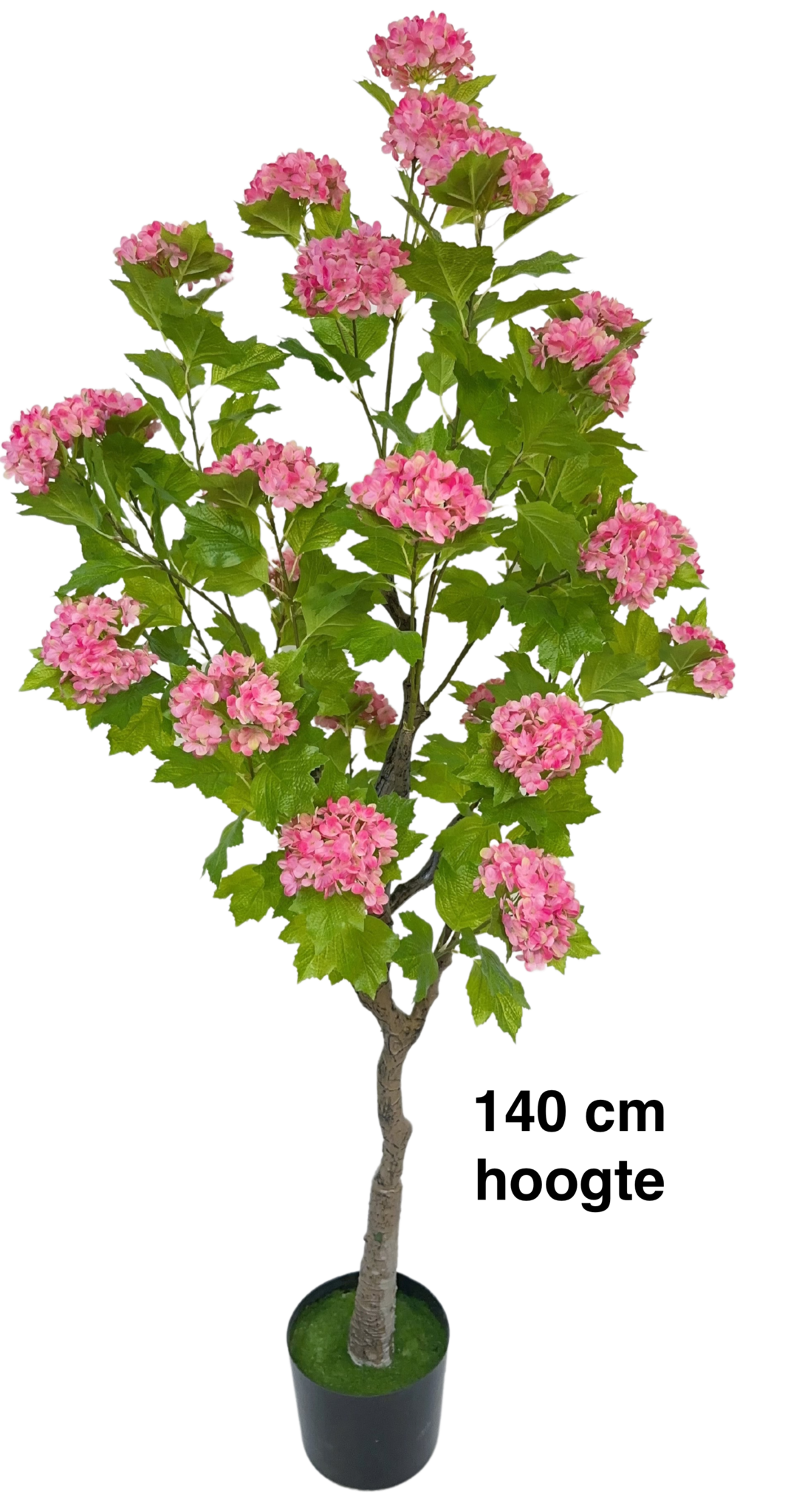 Kunsthortensia Boom 140 cm - Donkerroze