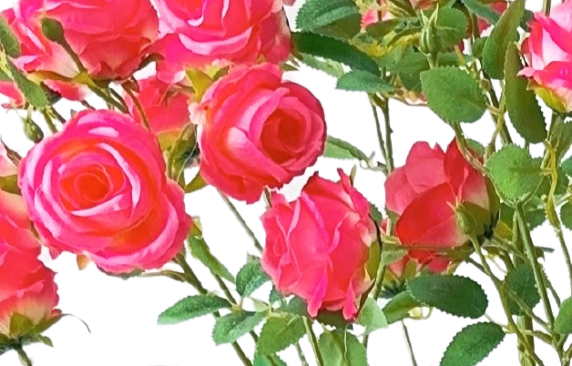 Kunstrozenboom 140 cm - Donkerroze